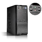 BOITIER ATX NOIR USB FACADE ADVANCE AVEC ALIMENTATION AVEC 2 VENT