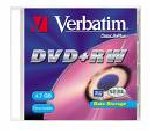 DVD VIERGES DVDRW+ OU DVDRW- VERBATIM A L UNITE BOITE CRYSTAL