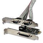CARTE PCI EXPRESS PORT SERIE 2XDB9 + 1 PORT PARALLELE